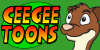 CeeGee Toons stoat button