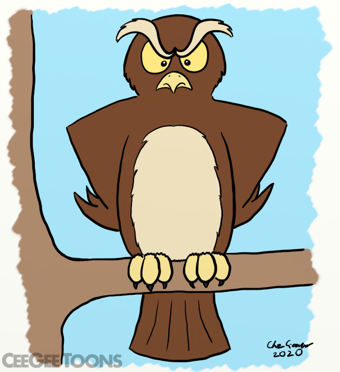 Angry owl