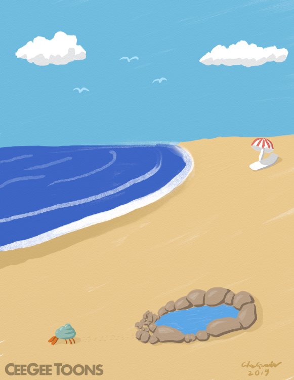 Beach scene