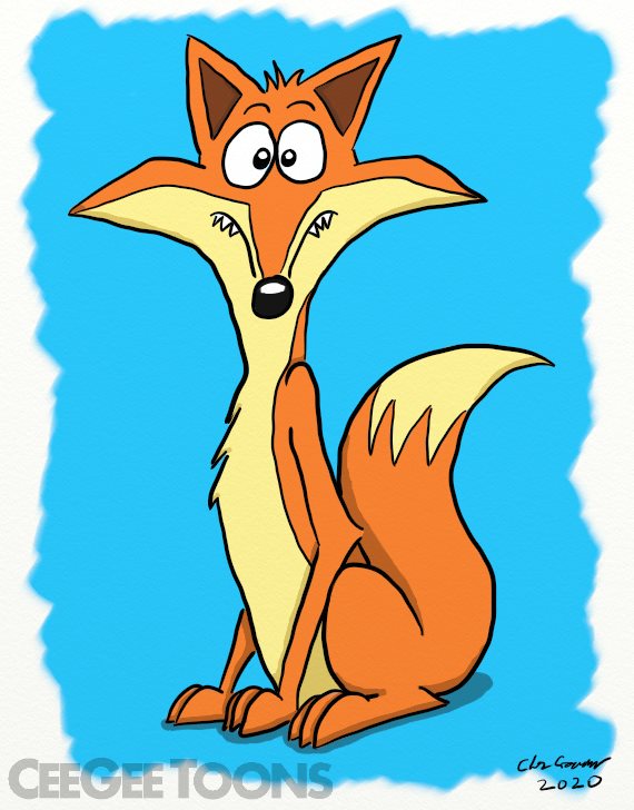 Dopey toony fox