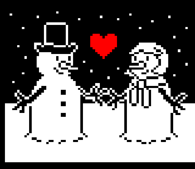 Snowman scene