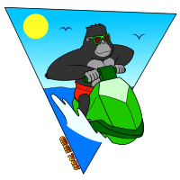Gorilla on Jetski