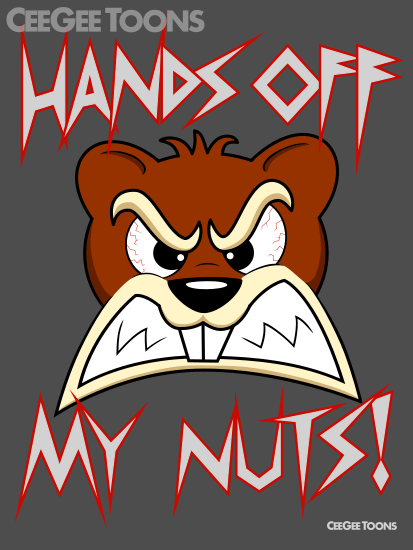 Squirrel 'Hands off my Nuts'